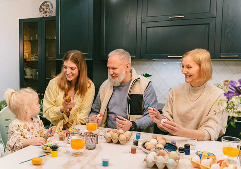 Family enjoying time together over easter