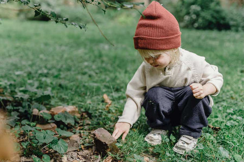 Girl exploring nature