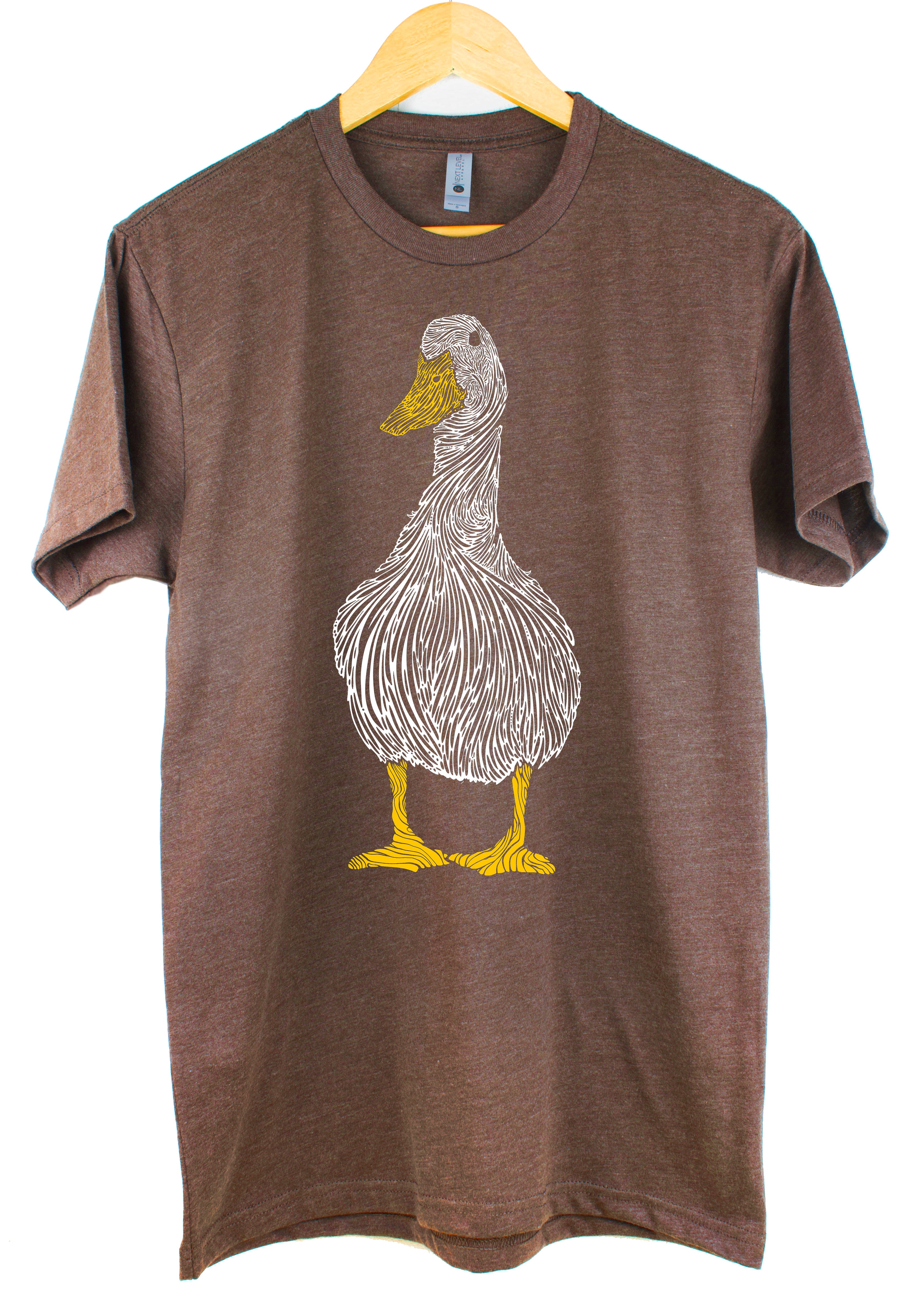 Cheeseburger Bird | Hand Printed Adult Graphic T-Shirt by