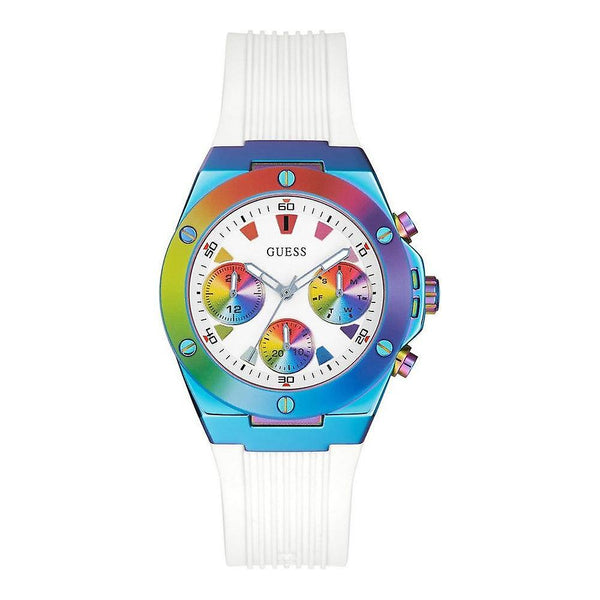 Guess Phoenix White Silicone Strap Men's Watch GW0203G2 – Watches of America