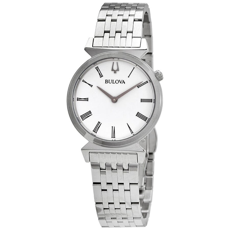 Bulova Regatta Quartz White Dial Ladies Watch #96L275 - Watches of America