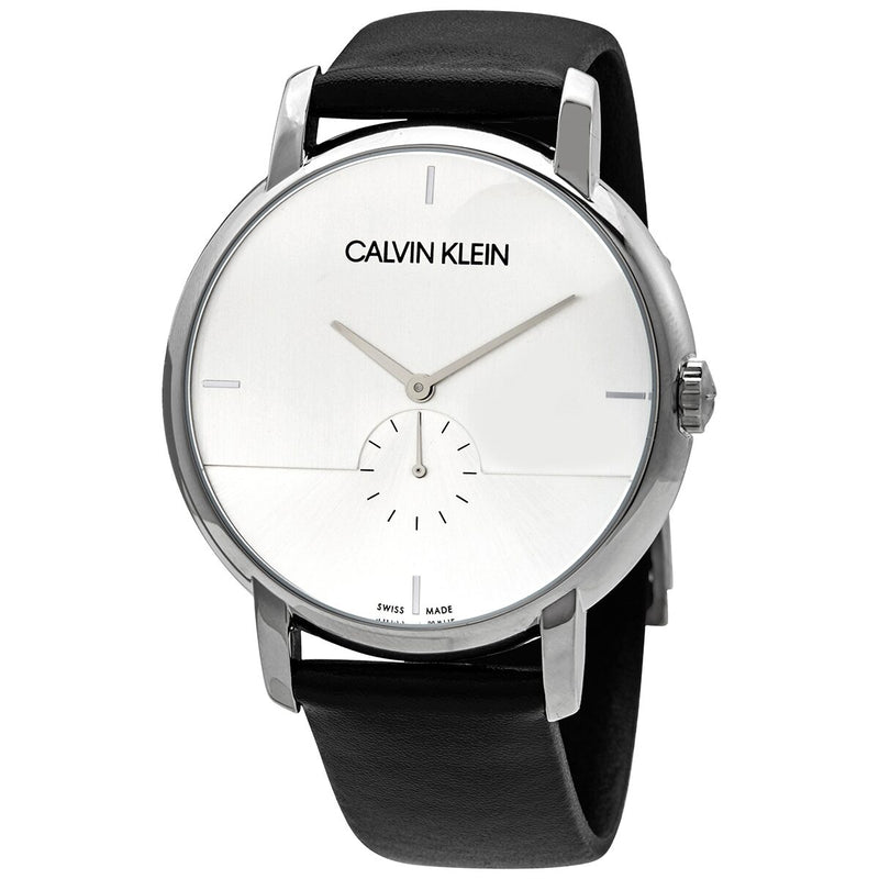 Calvin Klein Established Quartz Silver Dial Men's Watch #K9H2X1C6 - Watches of America