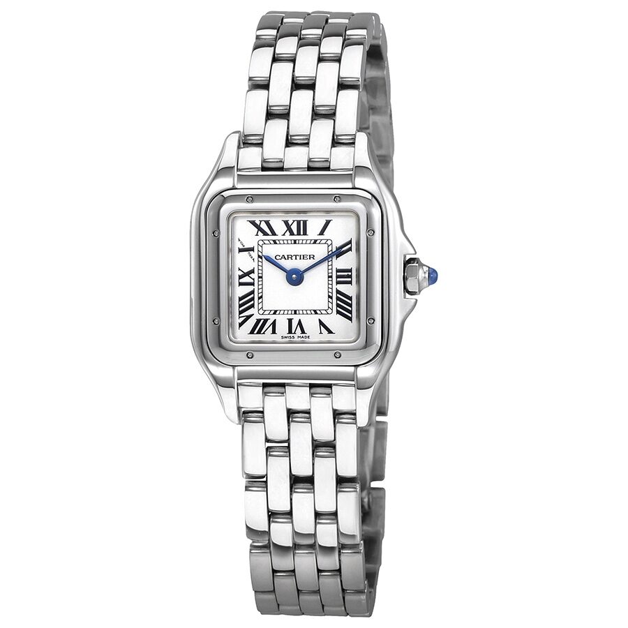 cartier silver panthere watch