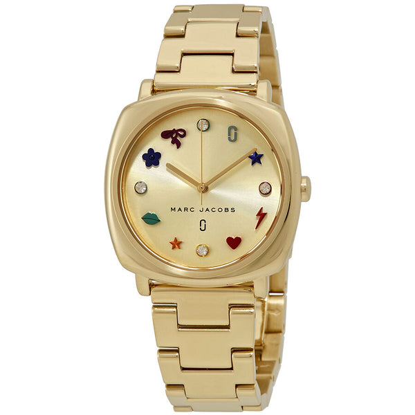 marc jacobs mandy gold tone dial ladies watch