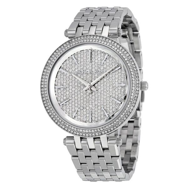 michael kors darci crystal pave dial stainless steel ladies watch