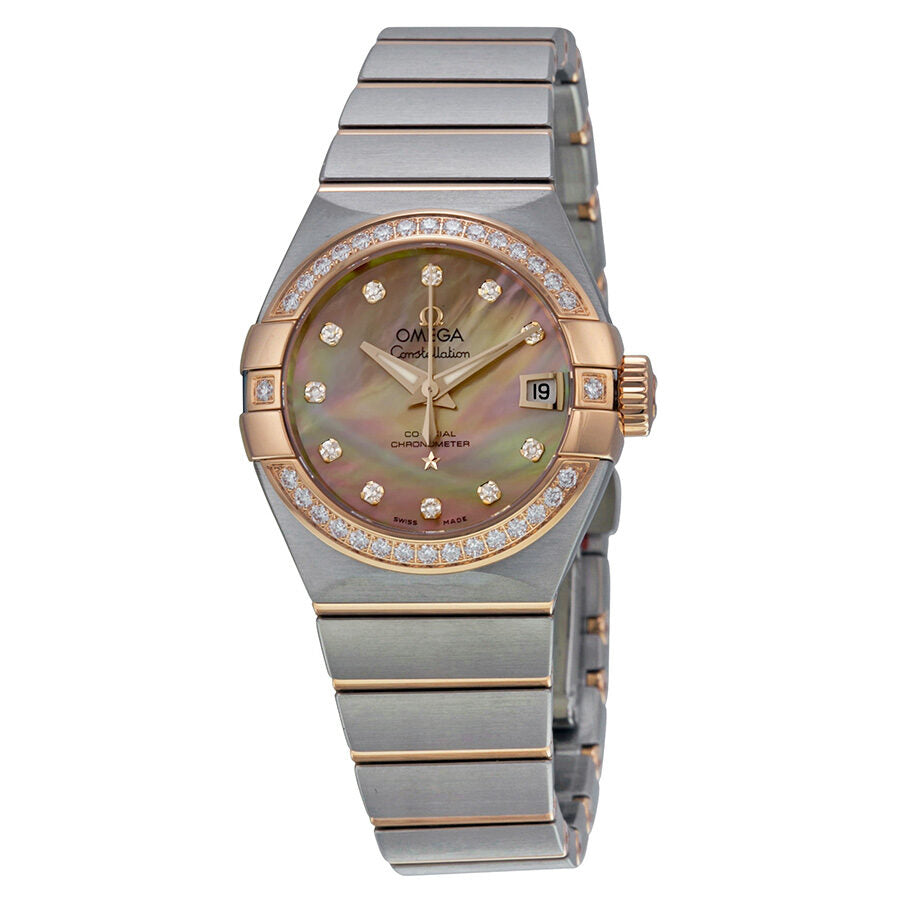omega mother of pearl ladies watch