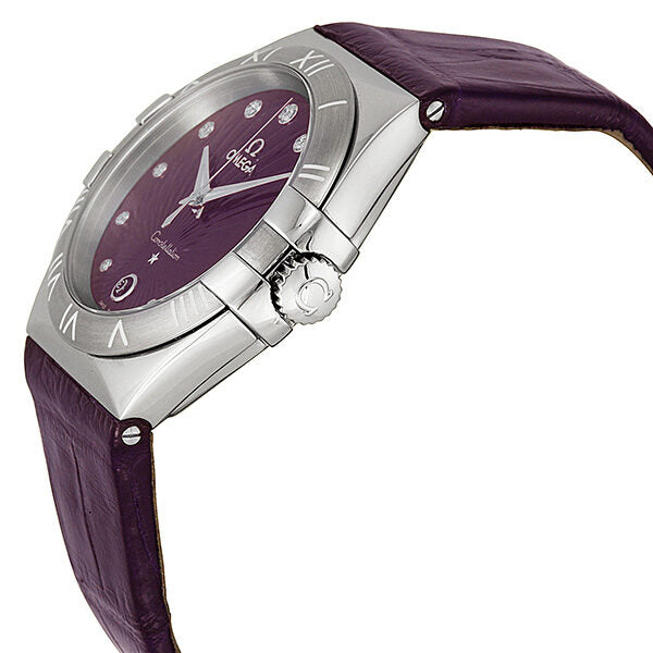 Omega Constellation Purple Diamond Dial Purple Ladies Watch #123.13.35.60.60.001 - Watches of America #2