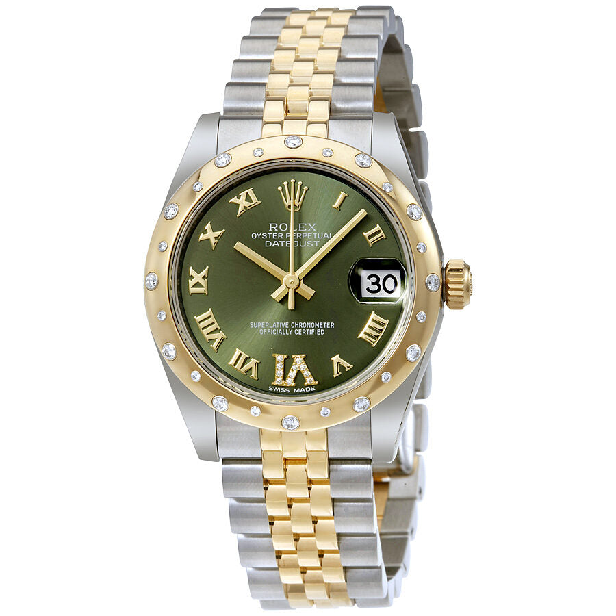 rolex datejust 31 green