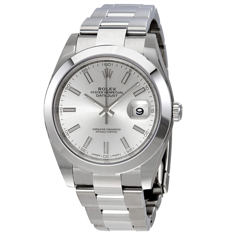 rolex datejust 41 silver