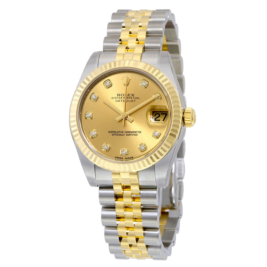 datejust yellow gold and stainless steel automatic
