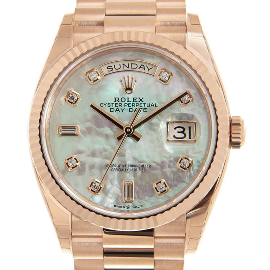 rolex day date mother of pearl dial