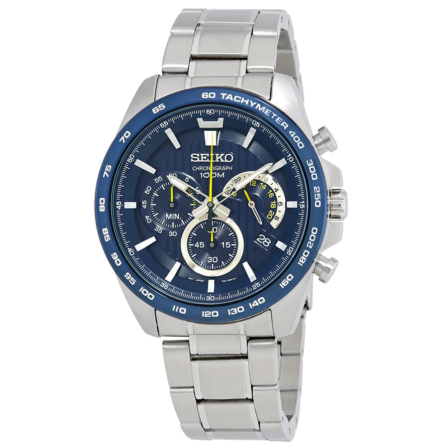 Seiko Chronograph Blue Dial Men's Watch SSB301P1 – Watches of America