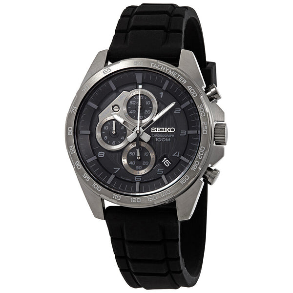 Seiko Motorsport Chronograph Black Dial Men's Watch SSB327P1 – Watches of  America