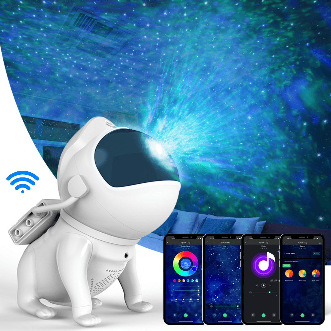 Projektor noční oblohy v podobě vesmírného psa | Pro děti
