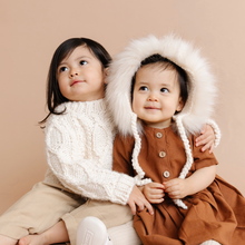 Load image into Gallery viewer, Arctic Faux Fur Bonnet Kids &amp; Baby Hat
