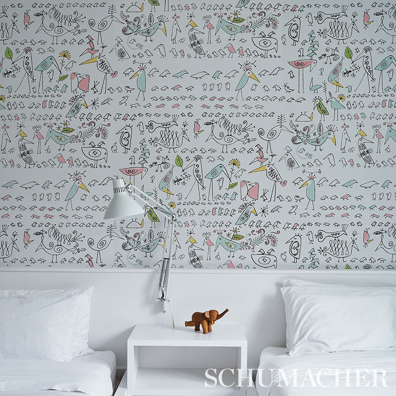 Birds  Butterflies Wallpaper by Schumacher