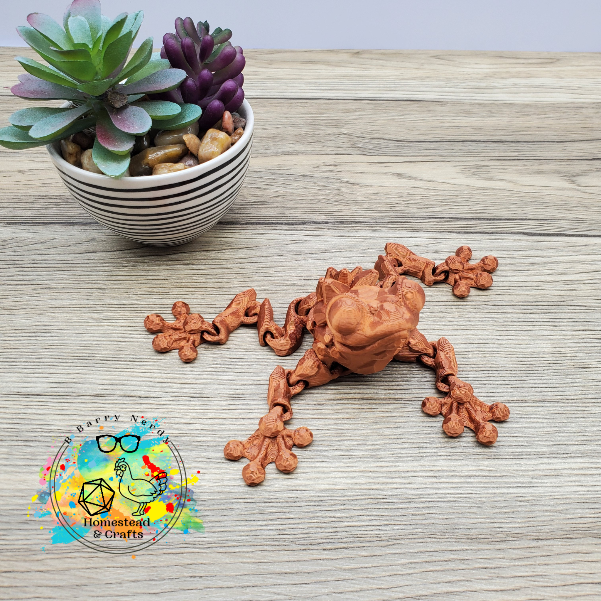 Flexi Gemstone Frog- Copper
