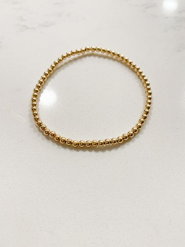 Gold Beaded Bracelet- 4mm – N & K Designs