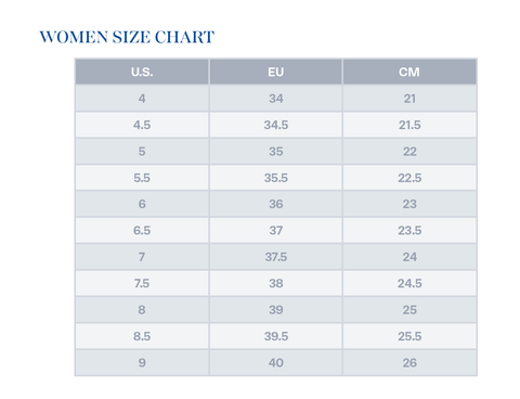 Size chart – Keds Philippines