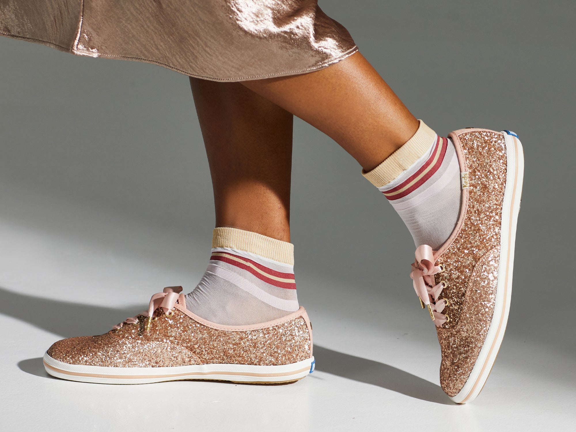 Women's Champion Kate Spade Glitter Rose Gold WF52991 – Keds Philippines