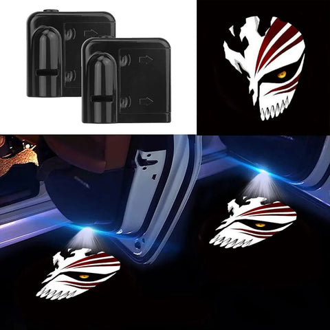 WKCARPARTS Car Door Projector Lights for Bleach Skull Mask SOONDAR Wireless Car Door Lights Projector Logo Lights Led Logo Projector Lights Shadow Ghost Light Welcome Courtesy Lights