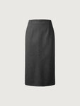 Cashmere-like A-line Midi Skirt