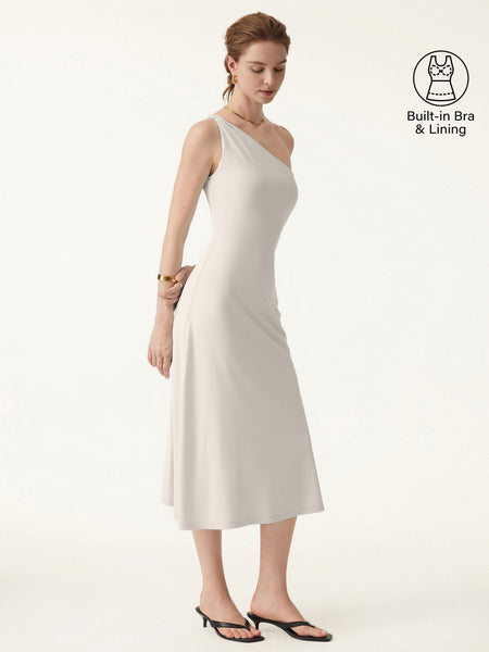 One Shoulder Midi Dress