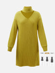 Cutout Mock Neck Sweater Dress