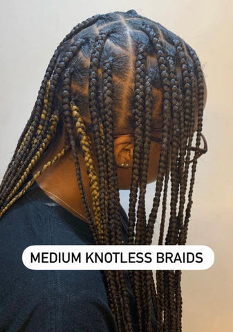 medium knotless braids siblings afro hair design