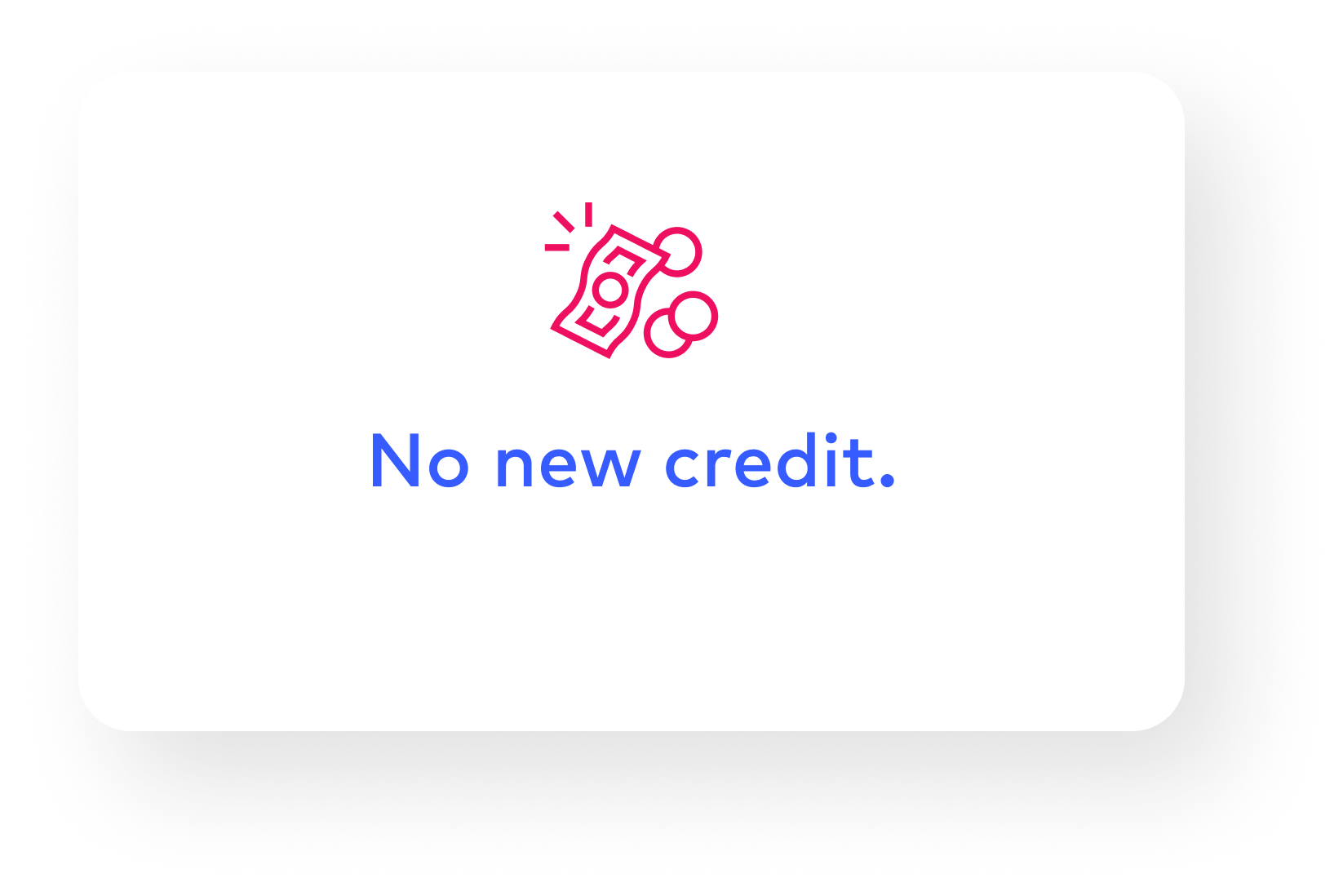 No application. No new credit