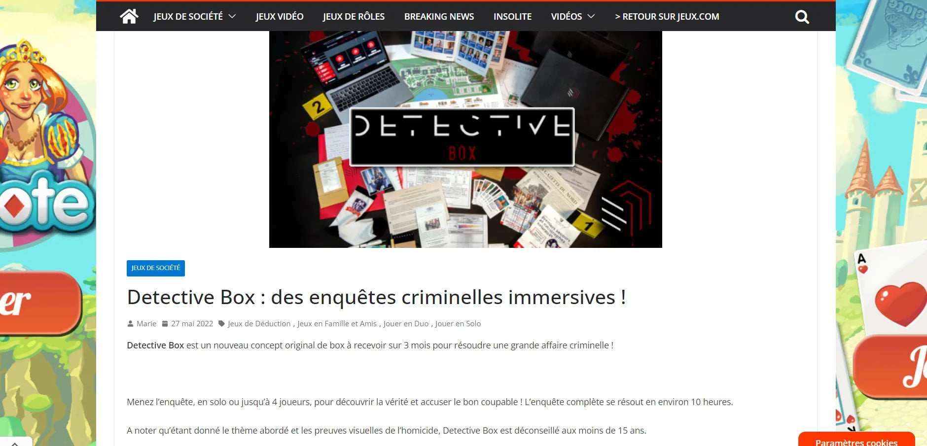 Detective Box : des enquêtes criminelles immersives ! • Jeux.com Actu