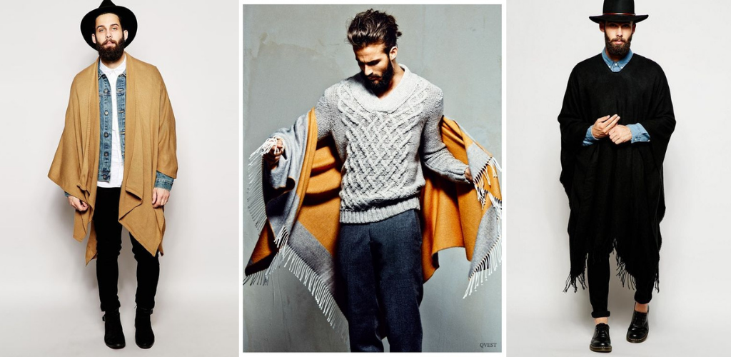 Poncho Homme layering