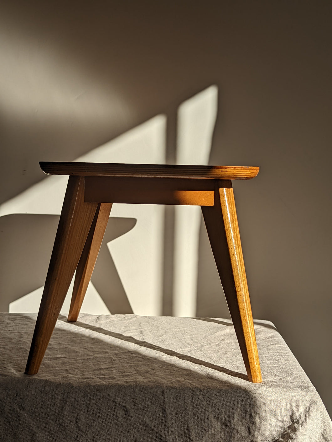 Pair of mid century wooden stools