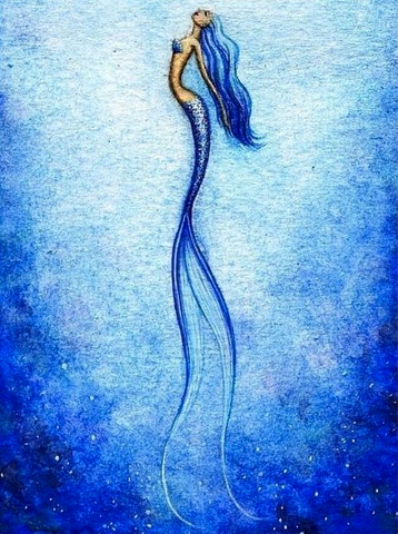 Blue Mermaid Rising by Hiroko Reaney