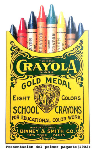Paquete antiguo de lápices de cera marca Crayola