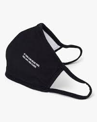 The “If You’re Reading This You’re Too Close” Mask, constructed from black 100% cotton jersey, features adult-sizing, flexible ear straps, and machine washable construction. Each mask is meant to be washed and reused. With each purchase of a RE/DONE mask, 