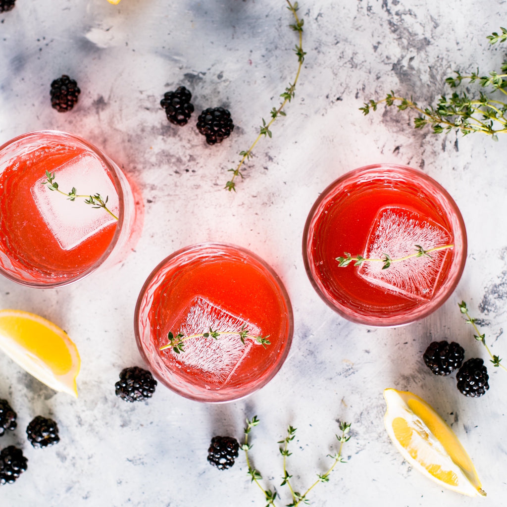 Raspberry Meyer Lemon Sparkling Lemonade