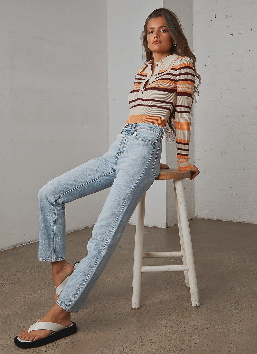 Wedgie Straight Jeans - Montgomery Baked – Peppermayo US