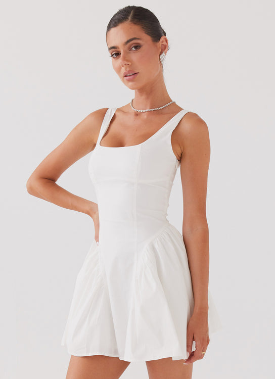 Bombshell Beauty Mini Dress - White - H&O