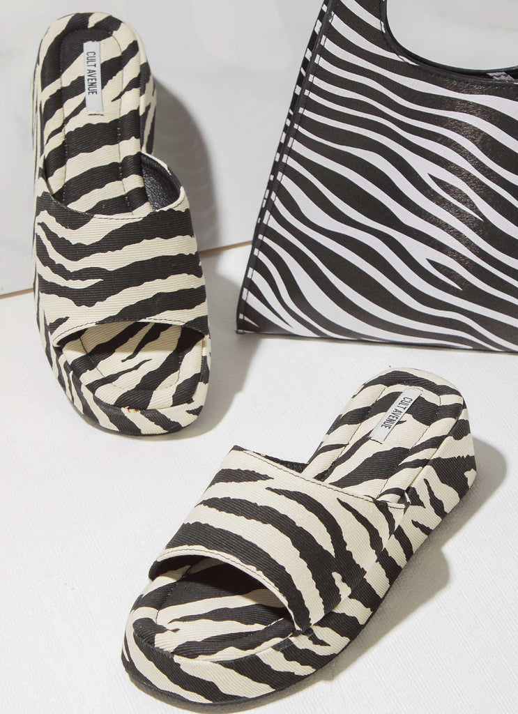 Darby Mule - Beige Zebra – Peppermayo US