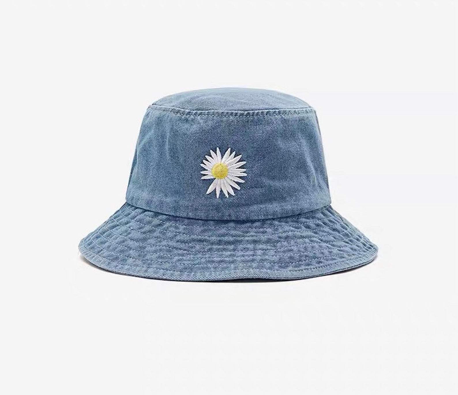 denim daisy bucket hat