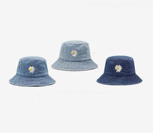 Load image into Gallery viewer, Daisy Denim bucket hat  for Women and Girls.