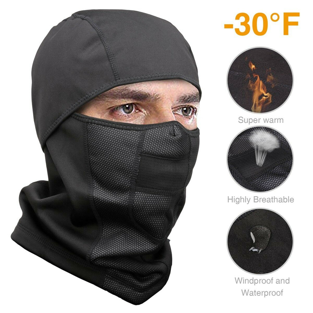 Balaclava Windproof Ski Face Mask Winter Motorcycle Neck Warmer Therma ...