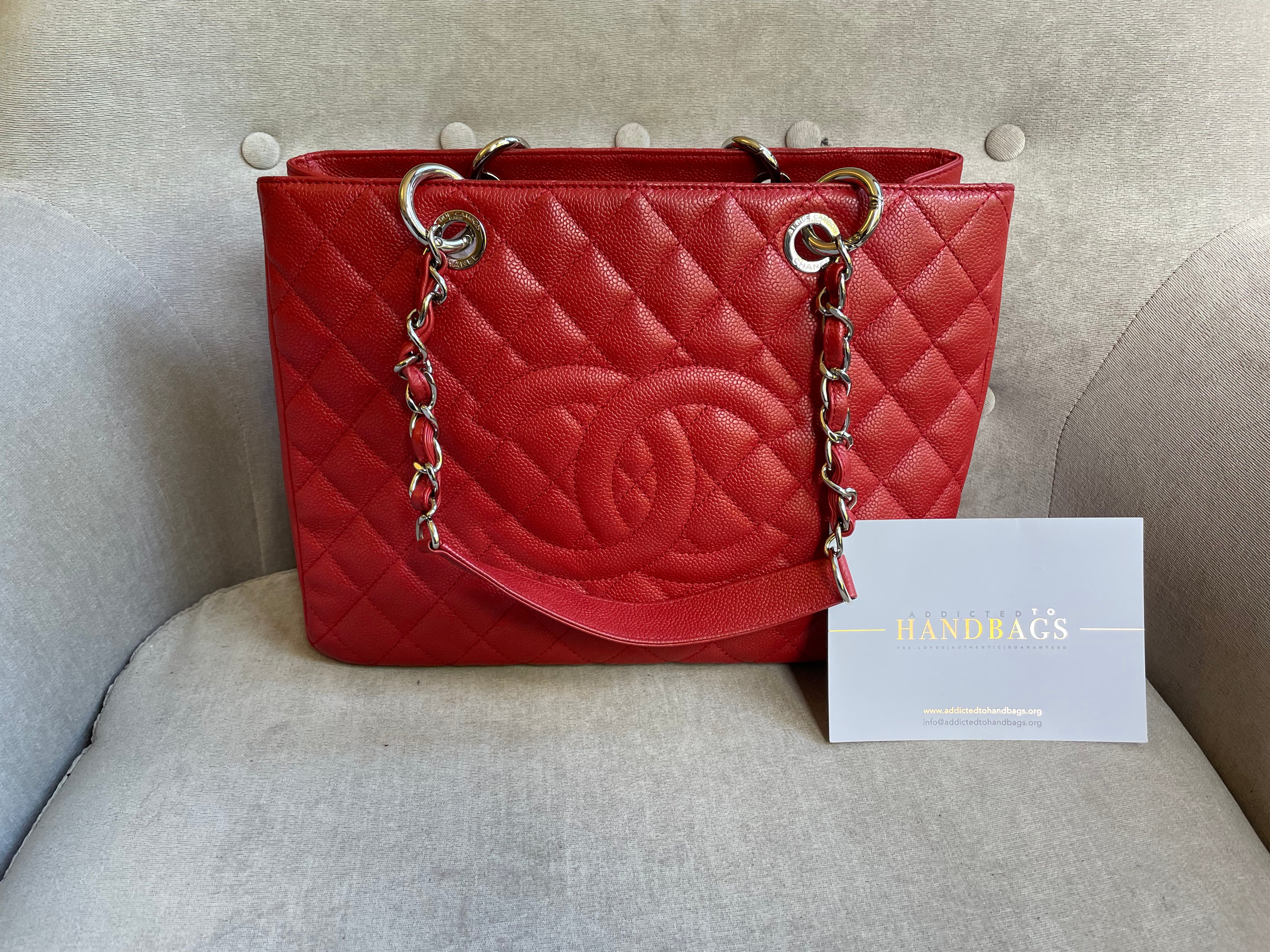 image of Chanel Red Caviar Grand Shopper Tote (GST)