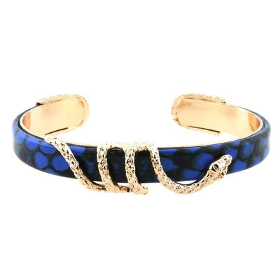 Bracelet Serpent Doré Bleu Cuivre