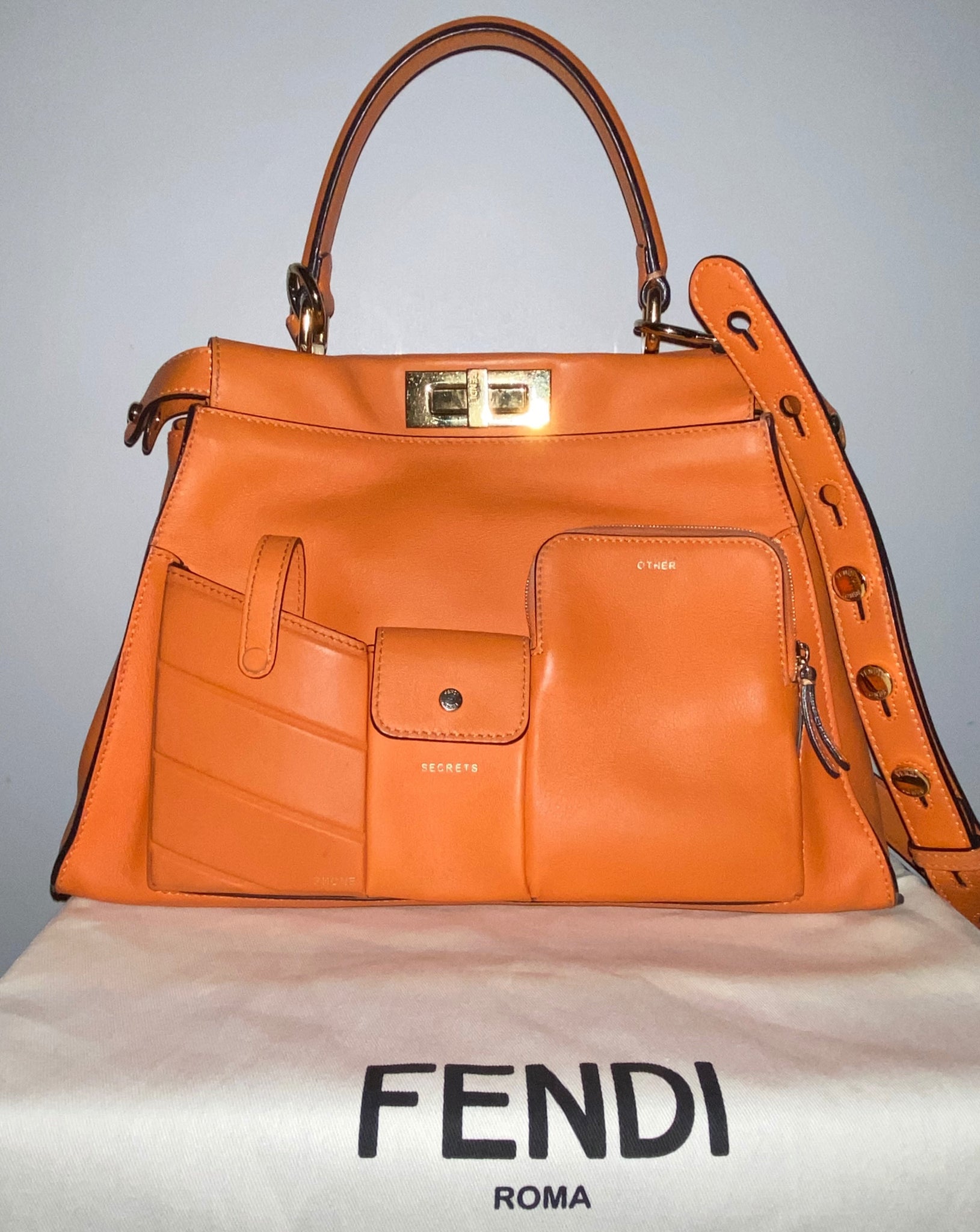 orange fendi peekaboo