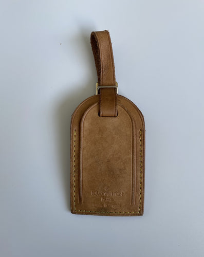 Louis Vuitton LV Logo Vachetta Name Tag