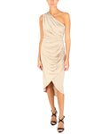 Ruched Above the Knee One Shoulder Fall Dress