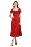 Puff Sleeves Sleeves Embroidered Bubble Dress Lace Fall Floral Print Maxi Dress