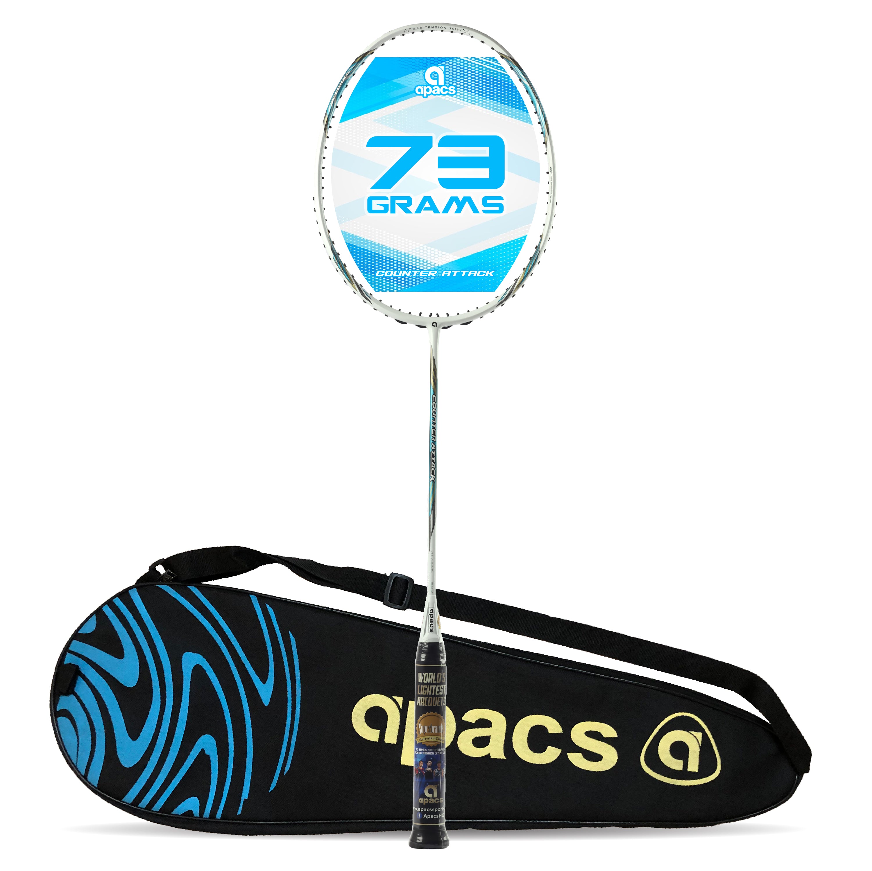 APACS Counter Attack - Pro-Grade Badminton Racquets with Full Cover ...